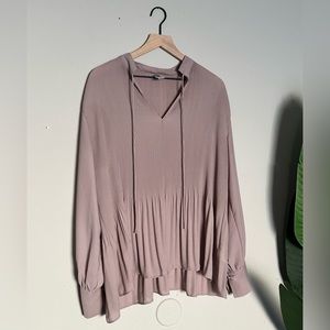 H&M purple pleated top